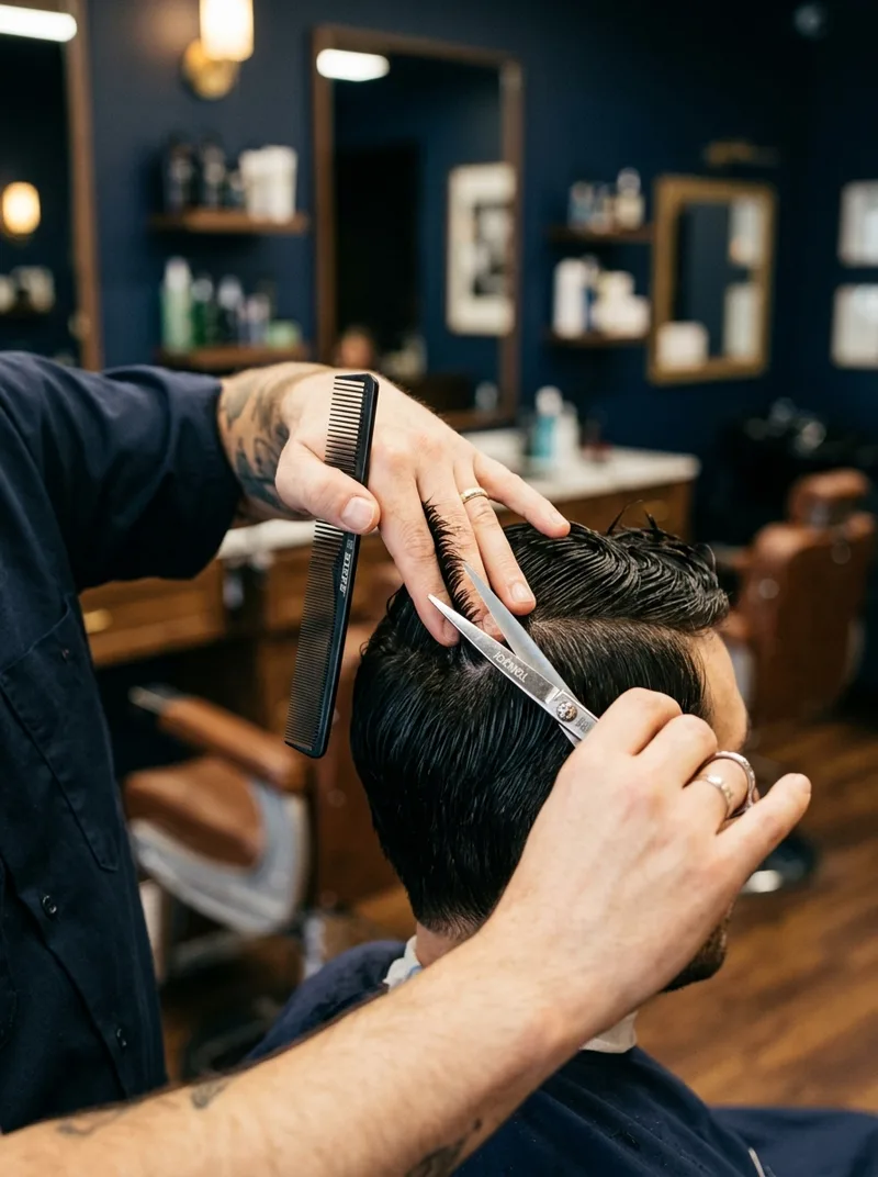 Barber haircut
